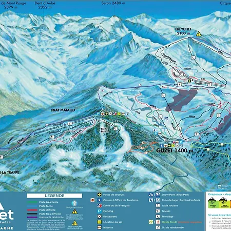A Guzet Neige Aux Pieds Des Pistes Et De Ecole De